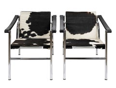 Pair of Vintage Le Corbusier Armchairs LC1 by Cassina