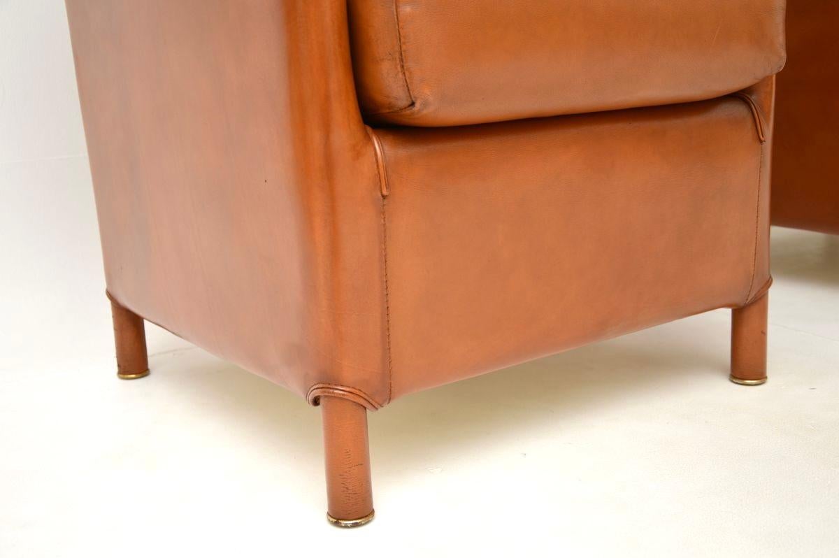 Paire de fauteuils en cuir Vintage par Wittmann en vente 3