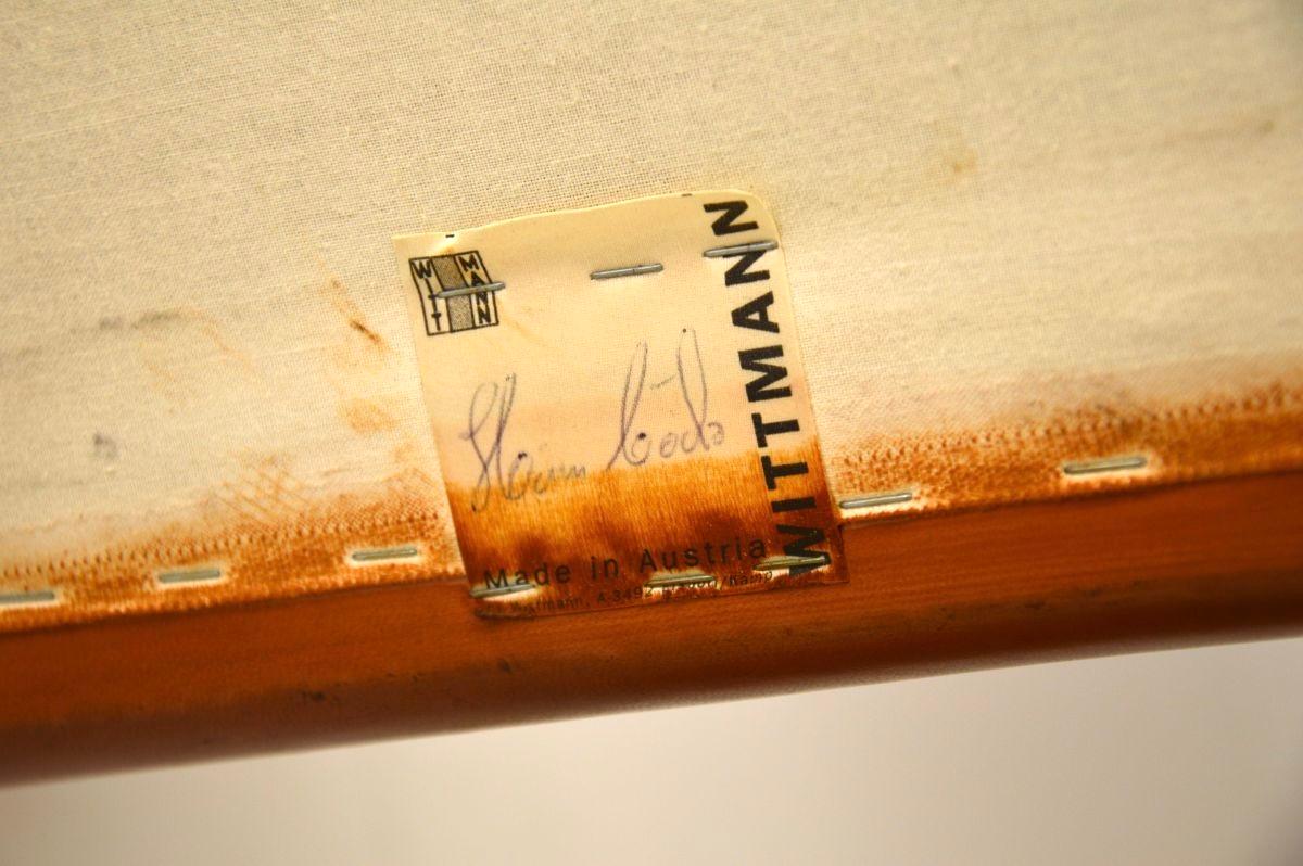 Paire de fauteuils en cuir Vintage par Wittmann en vente 4