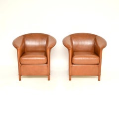 Pair of Vintage Leather Armchairs by Wittmann
