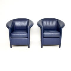 Paar Vintage Ledersessel von Wittmann