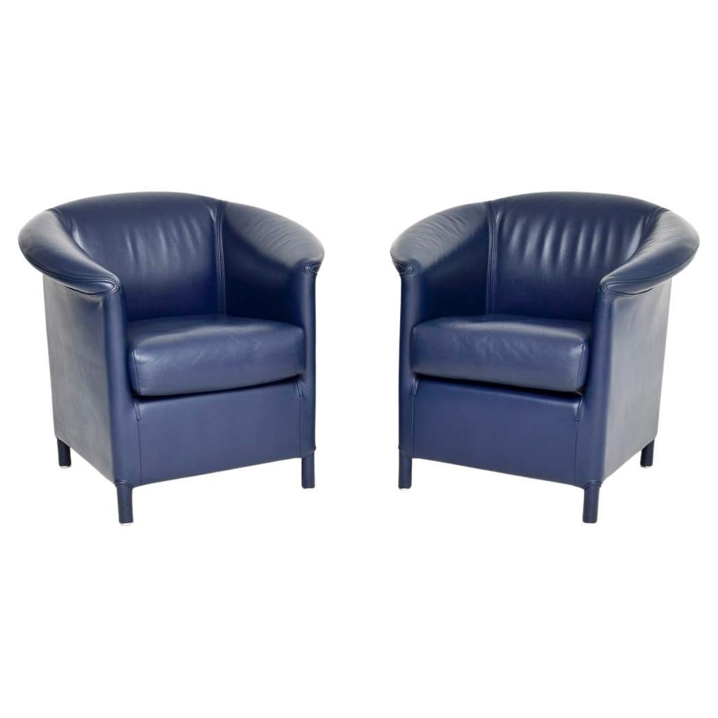 Pair of Vintage Leather Armchairs by Wittmann en venta