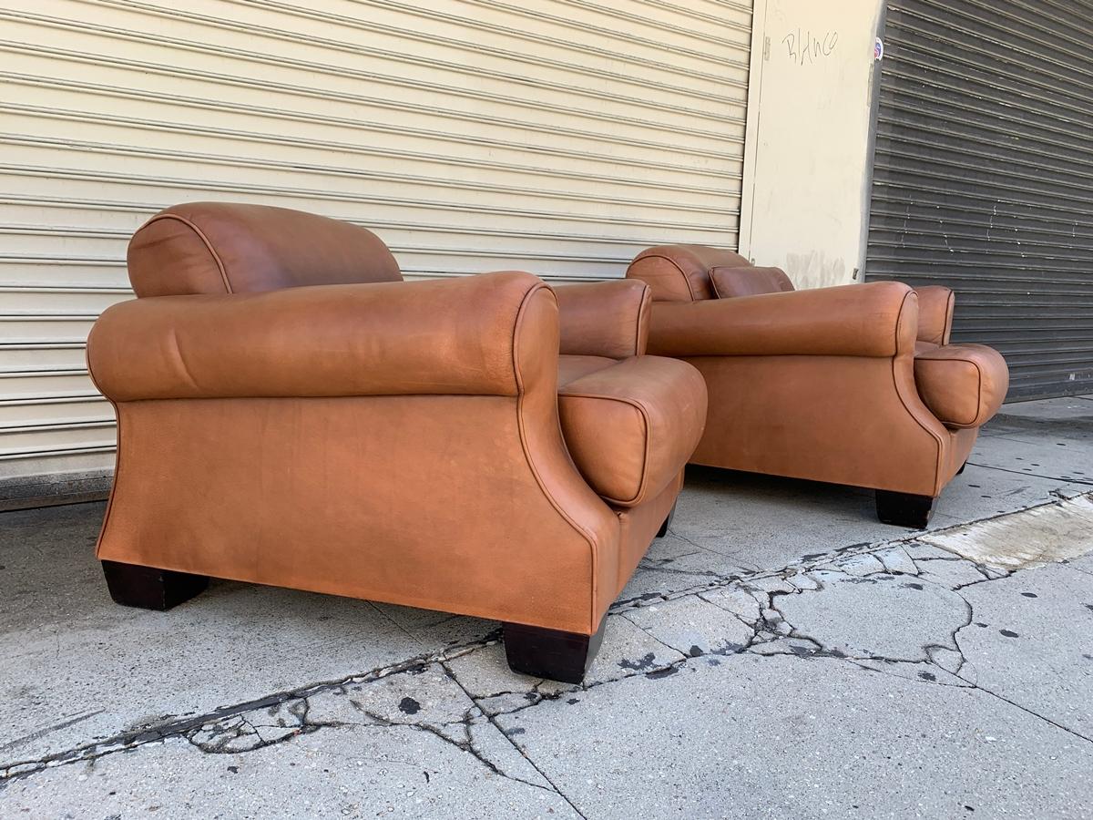Pair of Vintage Leather Chairs by Nienkamper 4