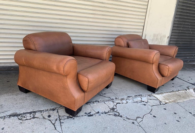 Pair of Vintage Leather Chairs by Nienkamper For Sale at 1stDibs