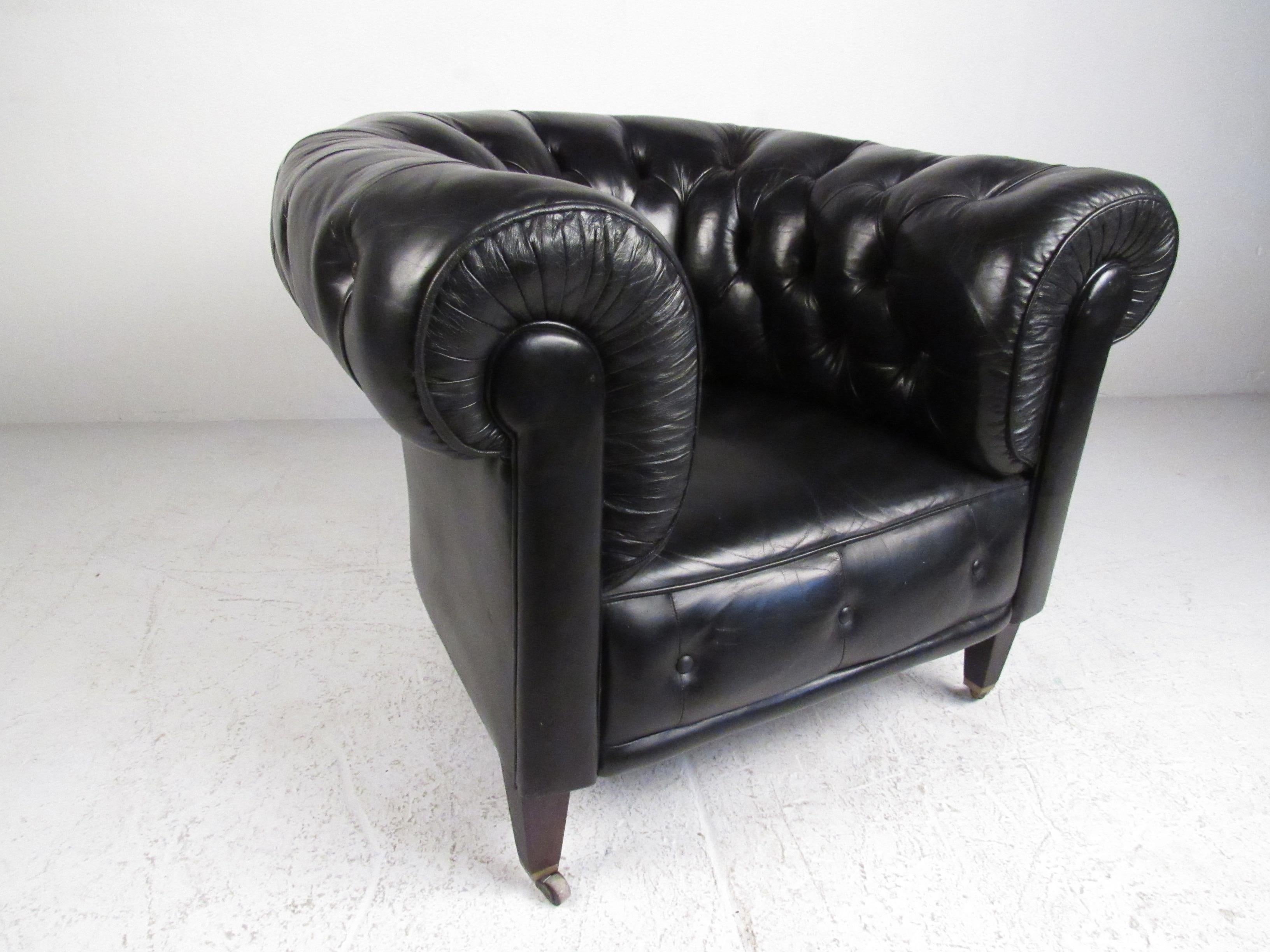 black leather club chairs
