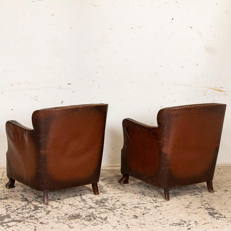 Pair of Vintage Leather Club Chairs at 1stDibs small leather club chair, used leather club
