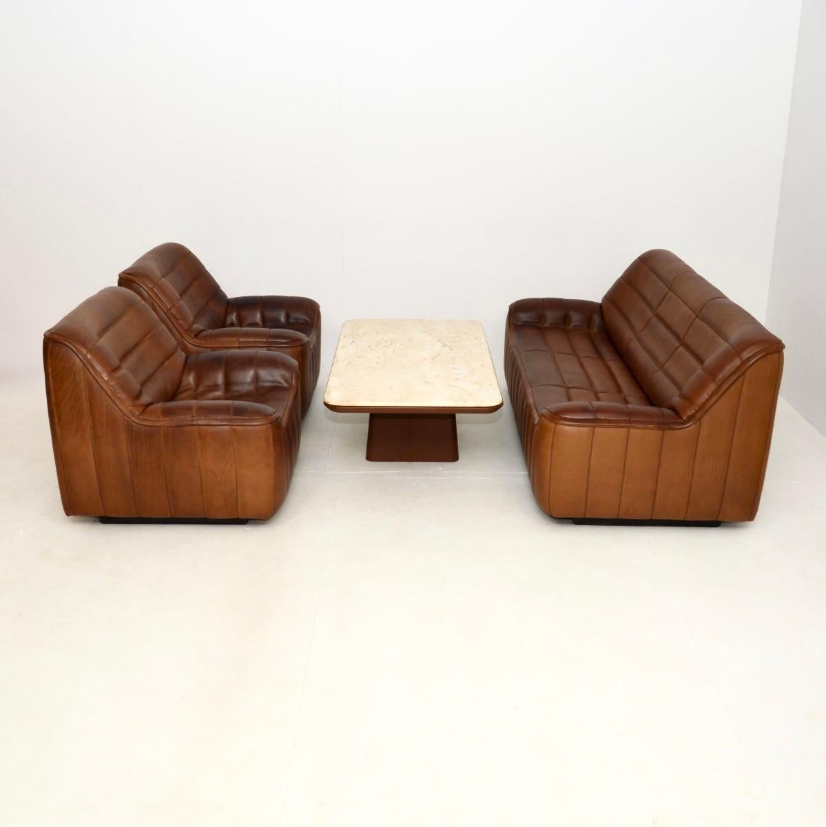 Pair of Vintage Leather DS 84 Armchairs by De Sede For Sale 2