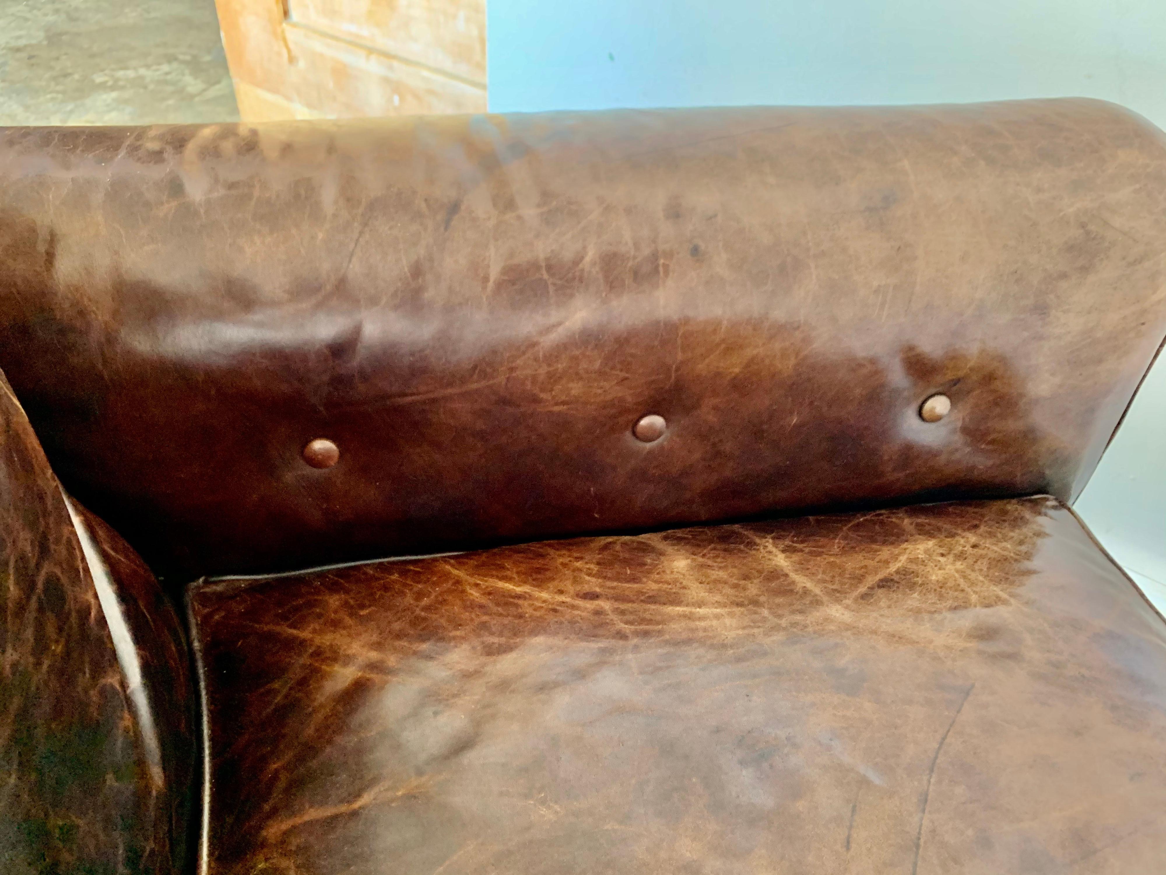 Pair of Vintage Leather Ralph Lauren Club Chairs, Mid-20th Century 4