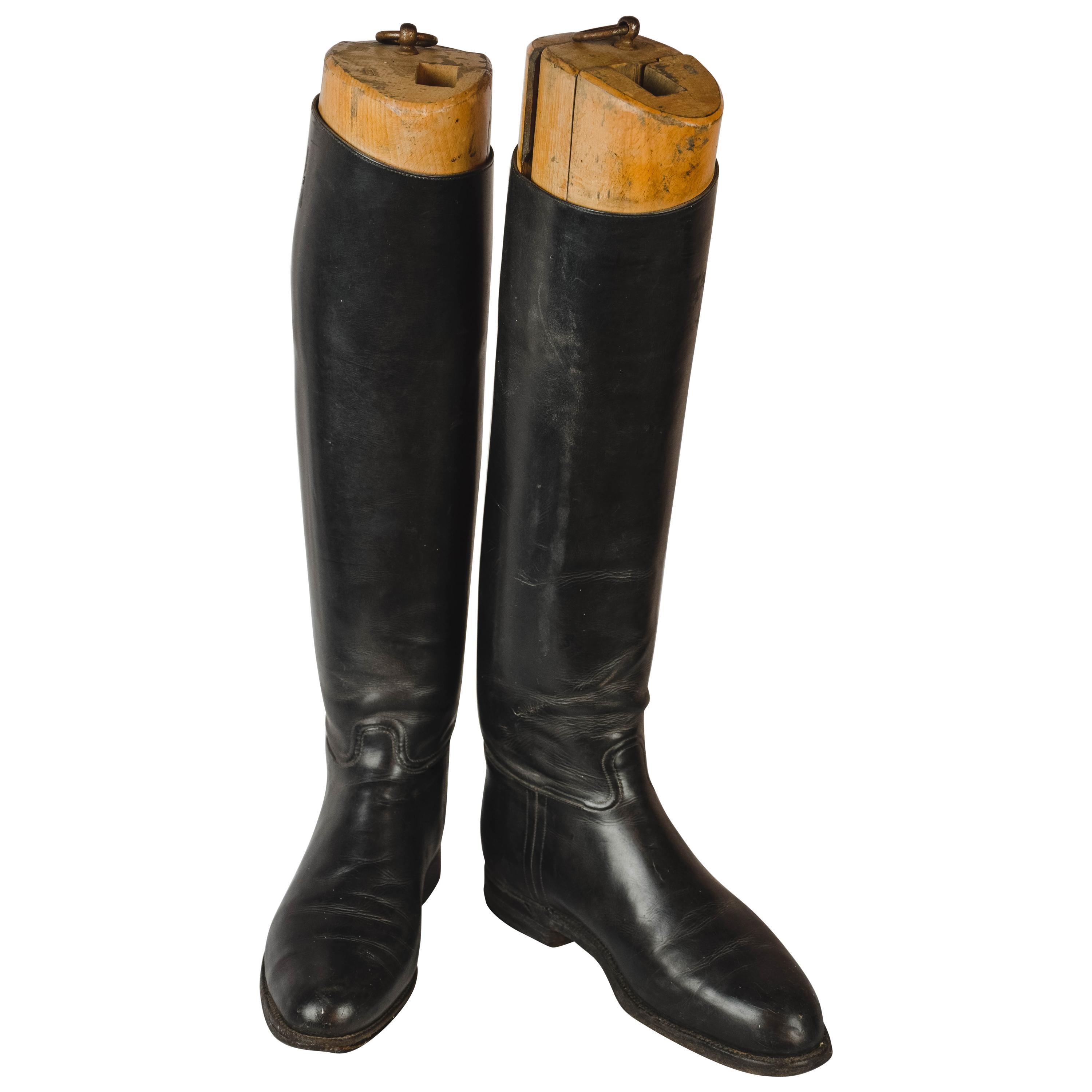 vintage leather riding boots