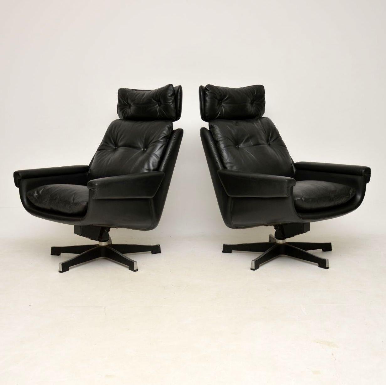 leather swivel armchairs