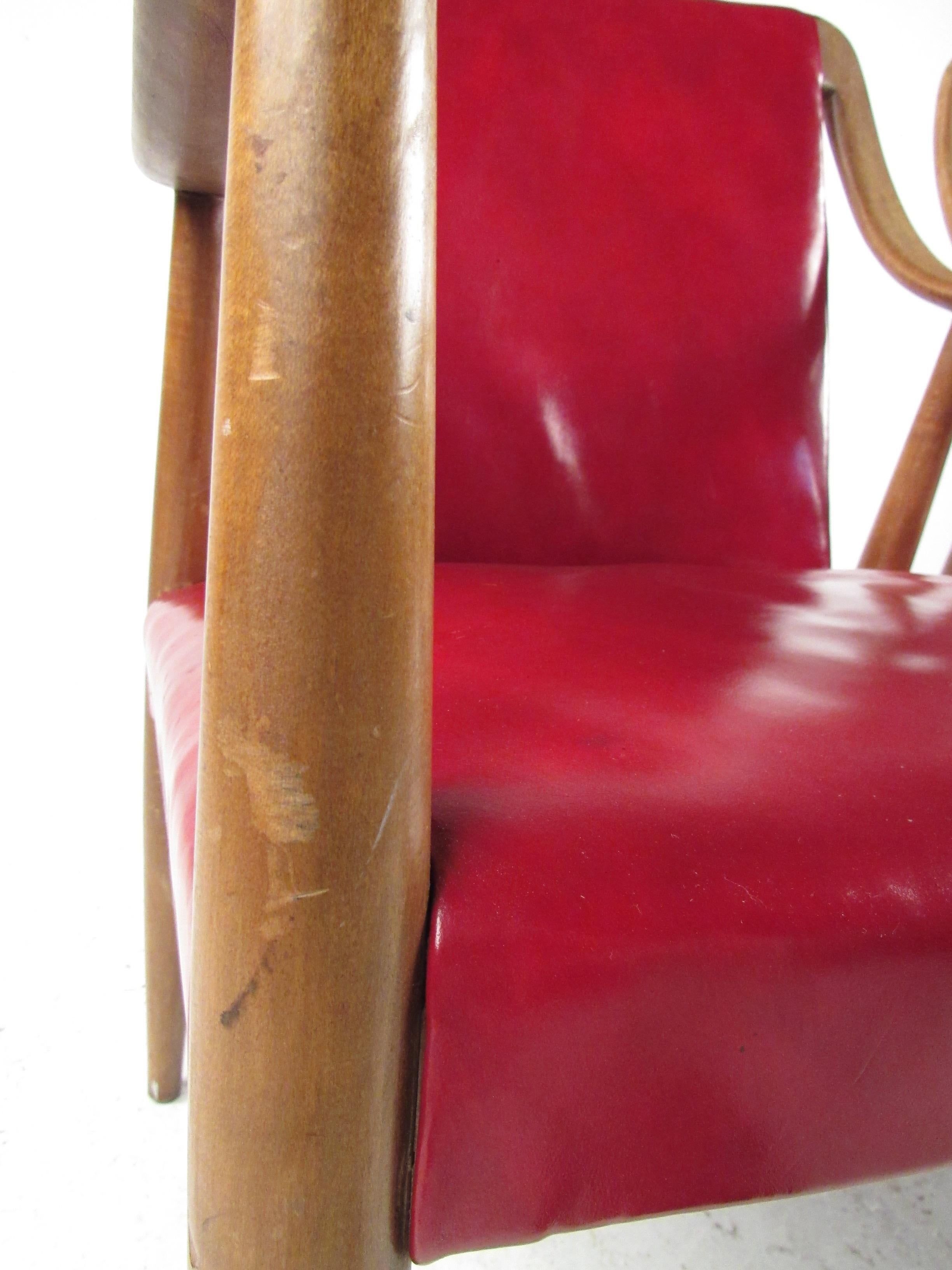 Pair of Vintage Leather Side Chairs after Peter Hvidt 11