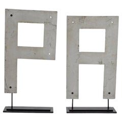 Pair of Antique Letters P and A