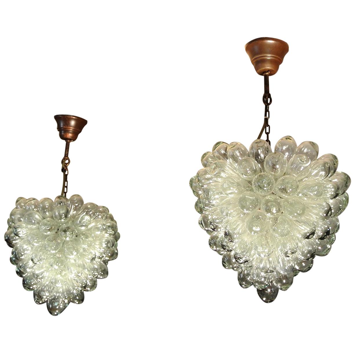Pair of Vintage Liberty of London 'Grape' Light Chandeliers For Sale