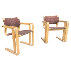 Pair of vintage light oak armchairs model 5331 Johnny Soerensen and Rud Thygesen