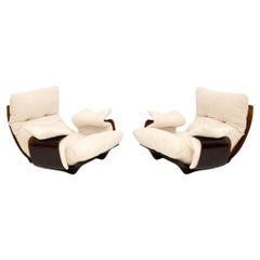 Pair of Vintage Ligne Roset Marsala Armchairs