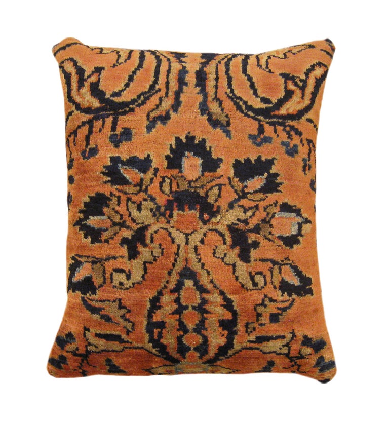 Pair of Vintage Persian Lilihan Decorative Oriental Rug Pillows at 1stDibs