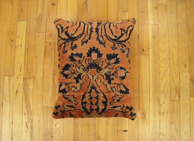 Pair of Vintage Persian Lilihan Decorative Oriental Rug Pillows at 1stDibs