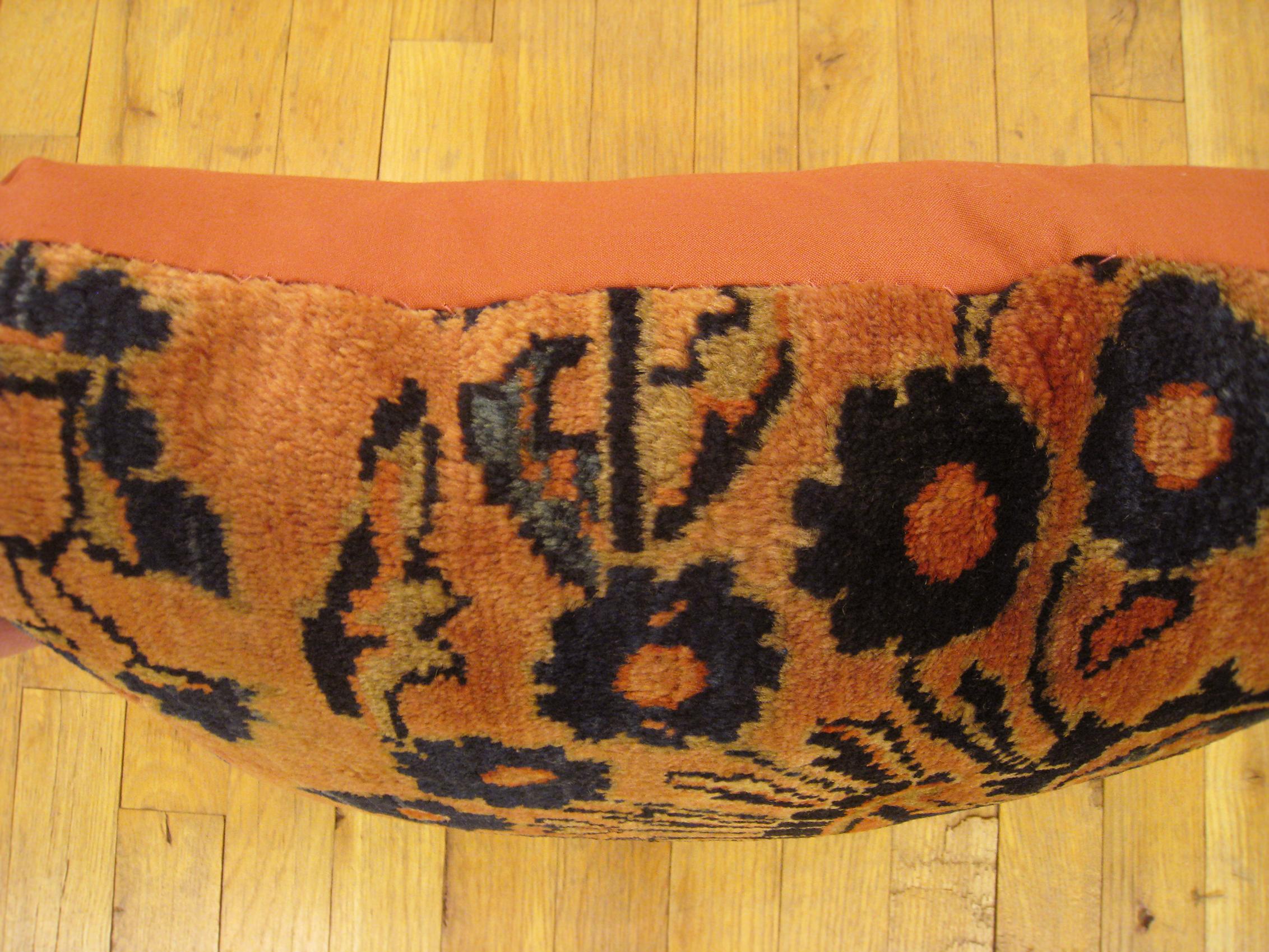 Pair of Vintage Persian Lilihan Decorative Oriental Rug Pillows 1