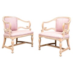 Pair Of Vintage Hollywood Regency Style Armchairs