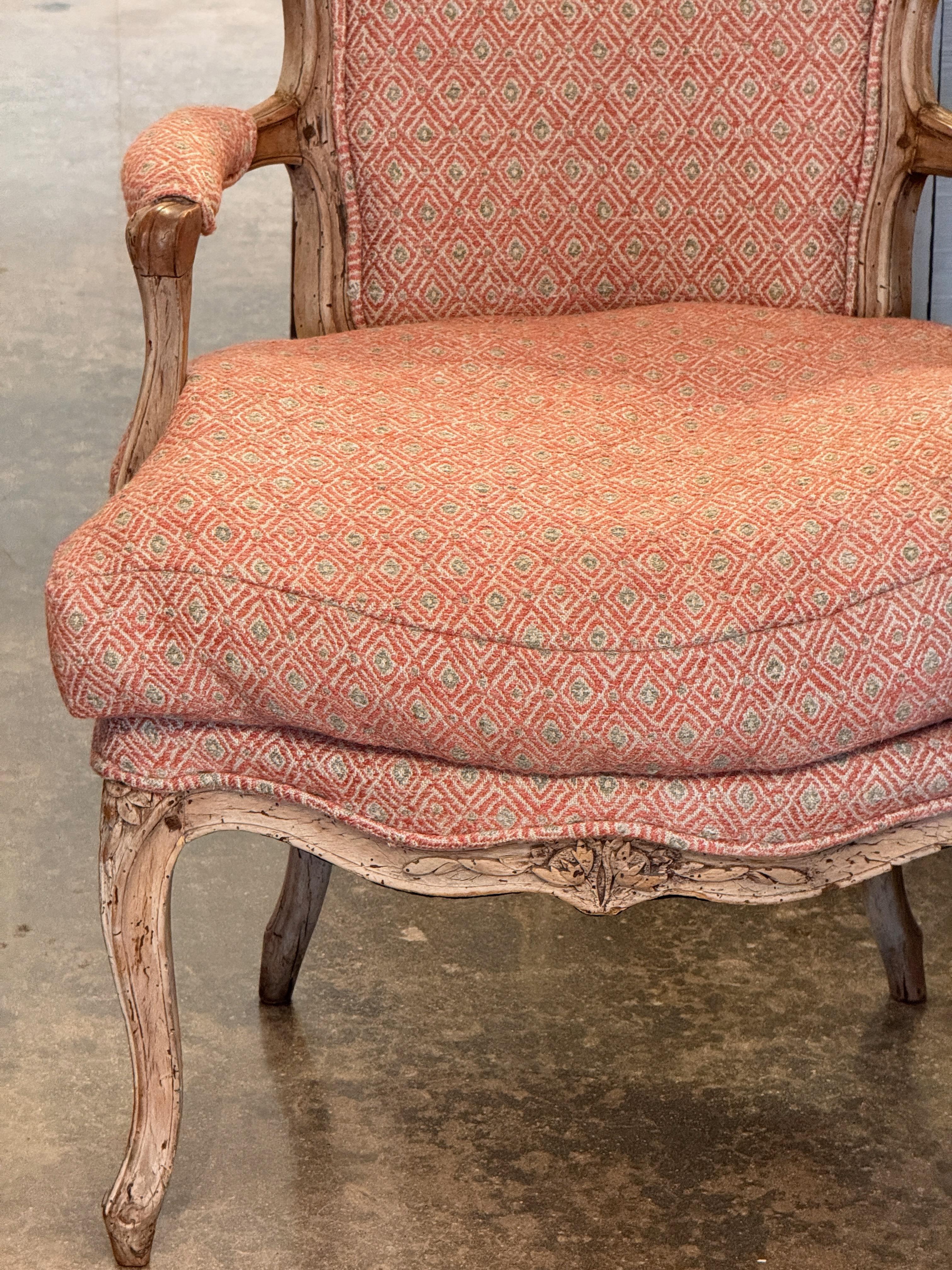 19th Century Pair of Vintage Louis XV Style Fauteuils For Sale