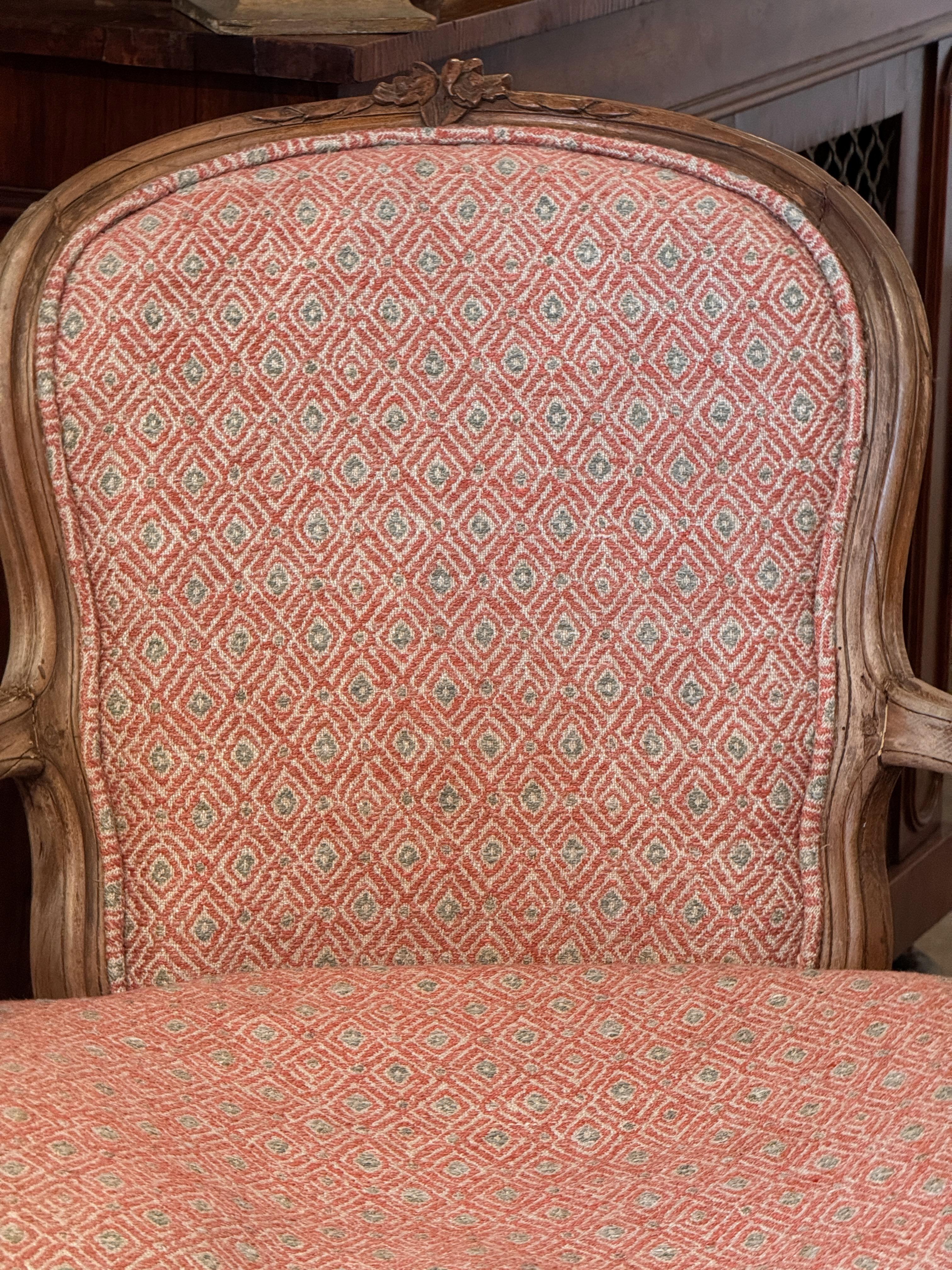 Pair of Vintage Louis XV Style Fauteuils For Sale 1