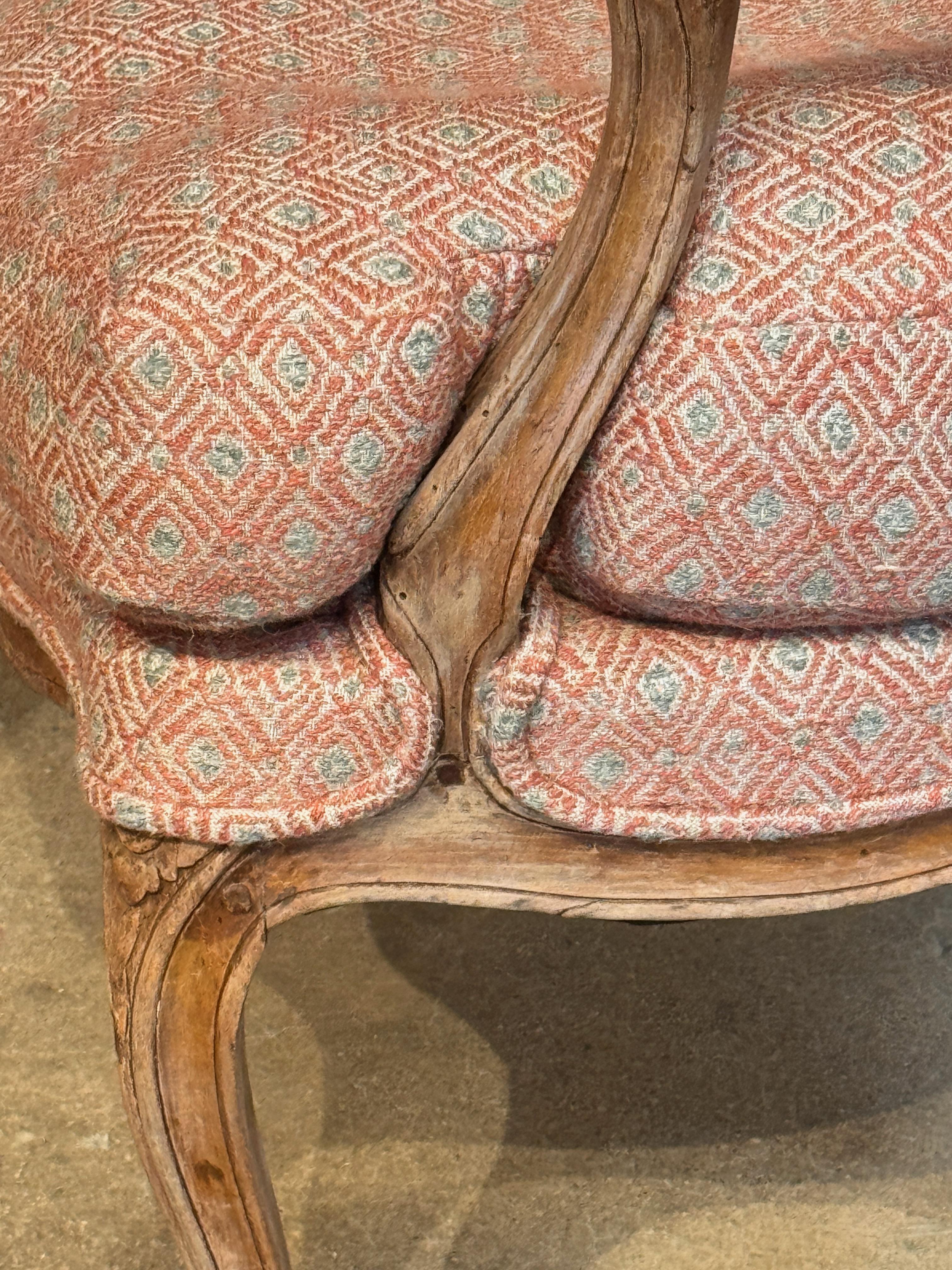 Pair of Vintage Louis XV Style Fauteuils For Sale 3