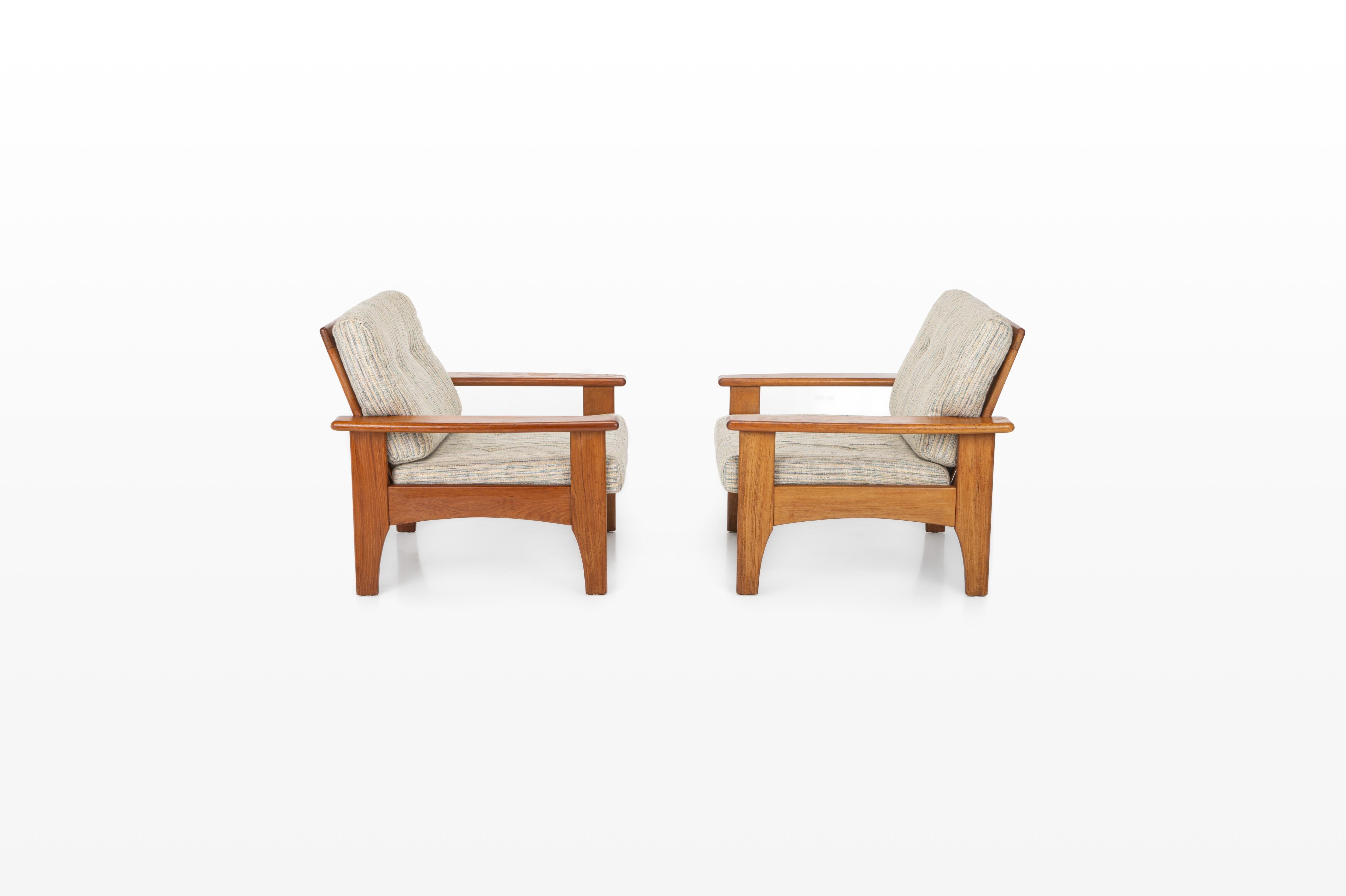 Scandinave moderne Paire de chaises longues vintage en vente