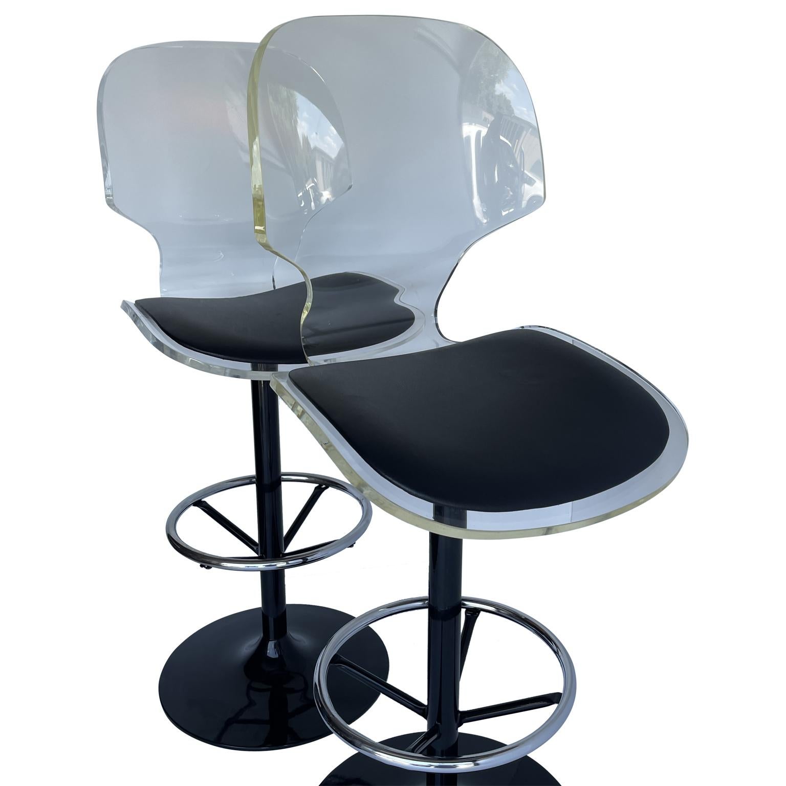 black acrylic bar stools