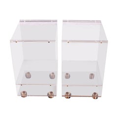 Pair of Vintage Lucite Barcarts