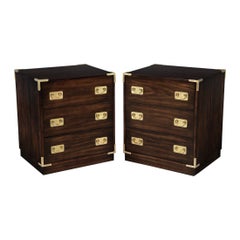 Pair of Vintage Mahogany Campaign Chests