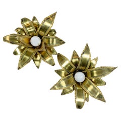 Pair of Vintage Maison Jansen Flower Wall Lights