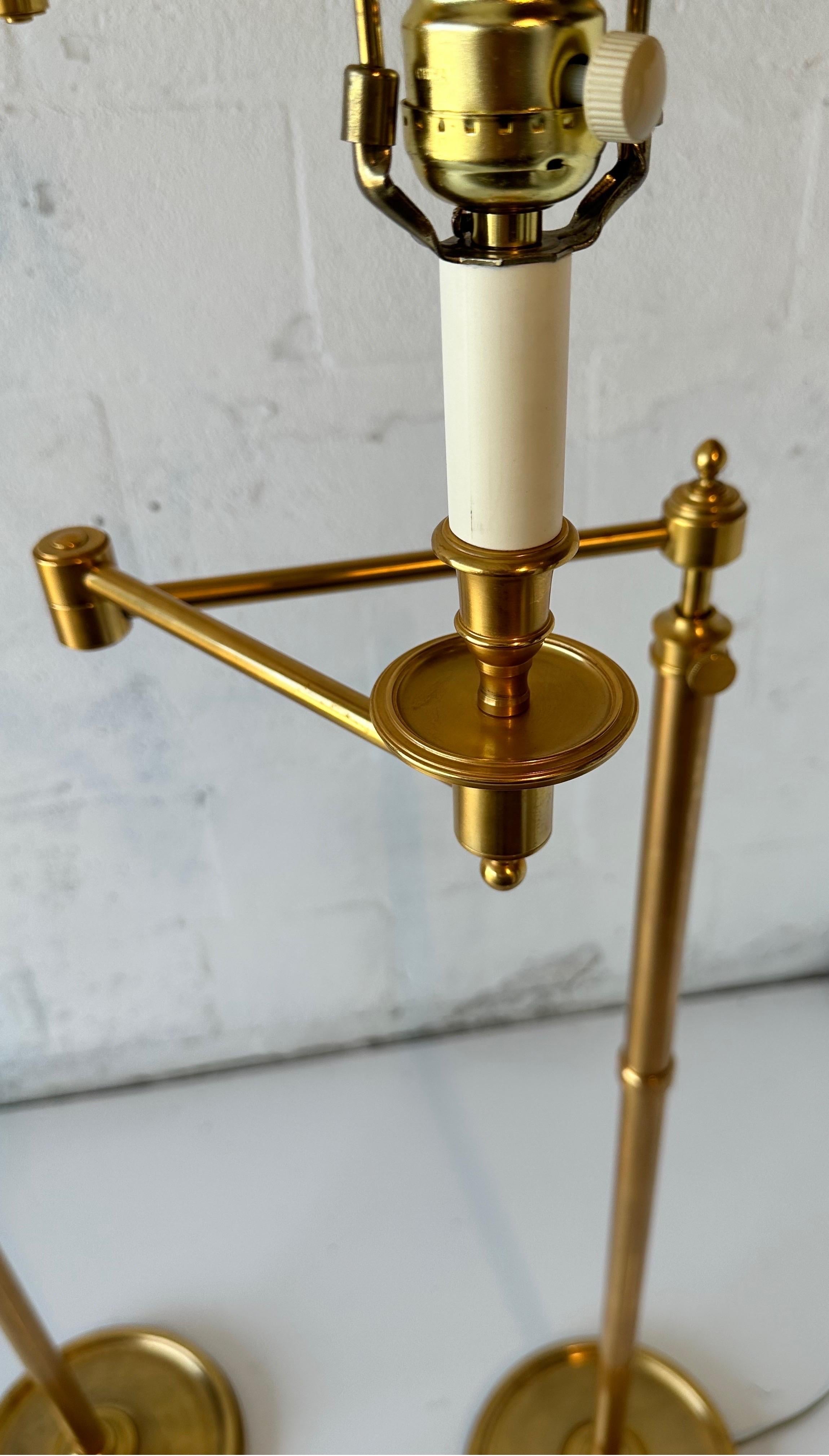 Neoclassical Pair of Vintage Maison Tisserant Adjustable Floor Lamp For Sale