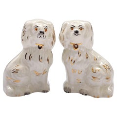 Paar Vintage-Mantelfiguren von König Charles Spaniels aus Beswick mit Hund