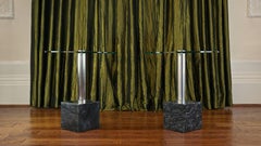 Pair of Vintage Marble and Glass HK2 Side Tables by Hank Kwint, Metaform 1980s
