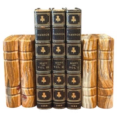 Pair of Vintage Marble "Book" Bookends, 1970s