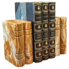 Pair of Vintage Marble "Book" Bookends, 1970s