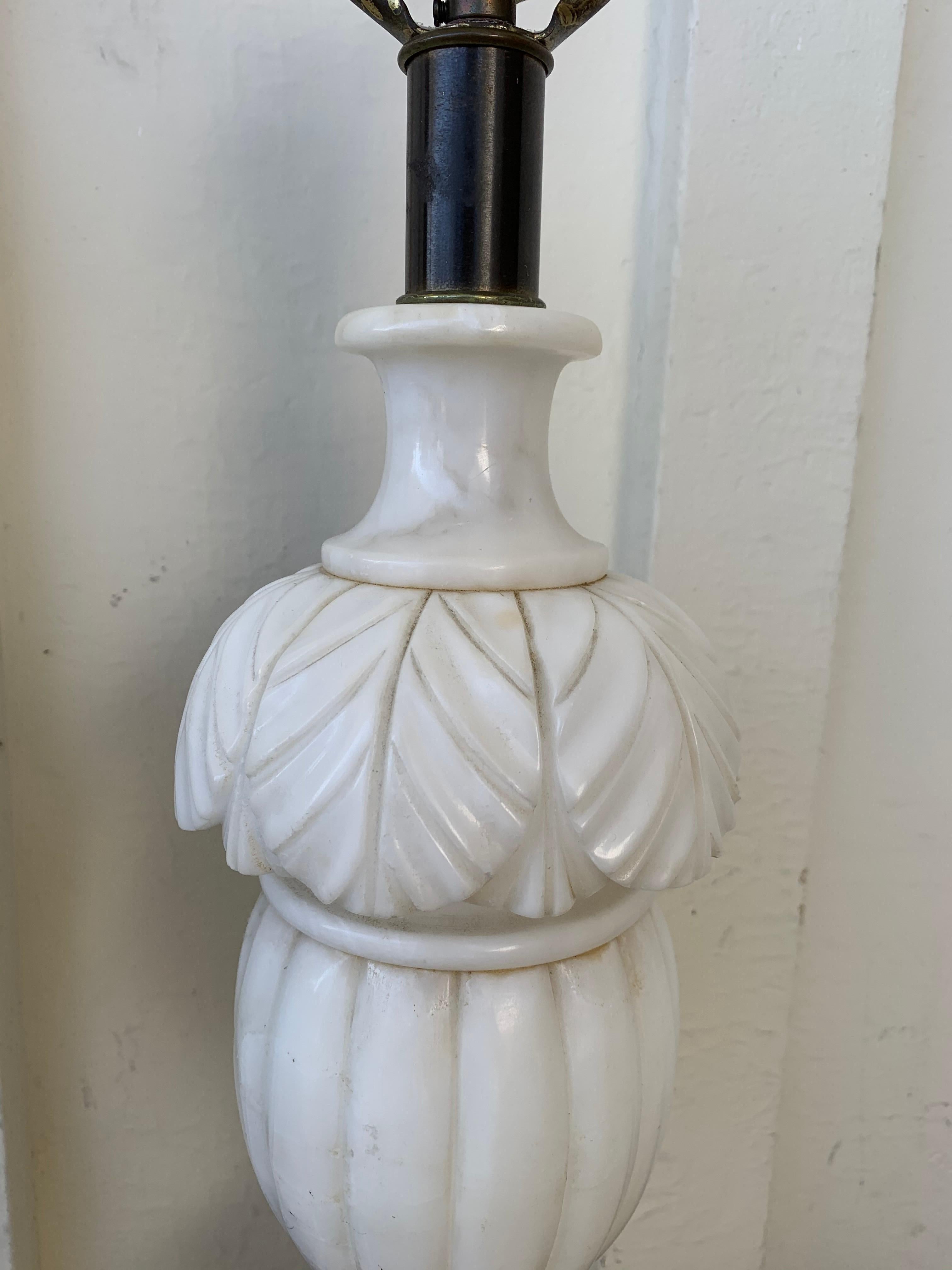 Pair of Vintage Marble Lamps 1