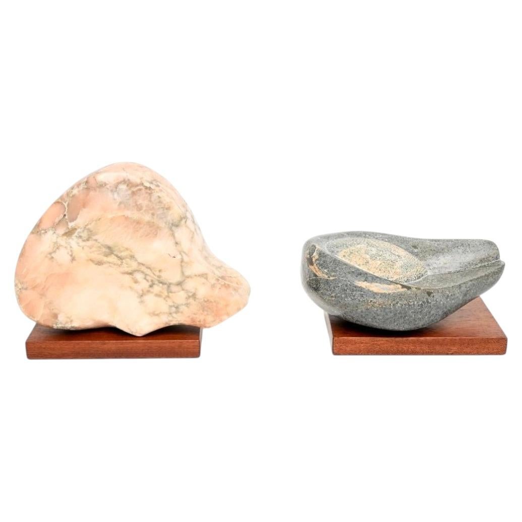 Pareja de esculturas antiguas de mármol de A. Altmann en venta