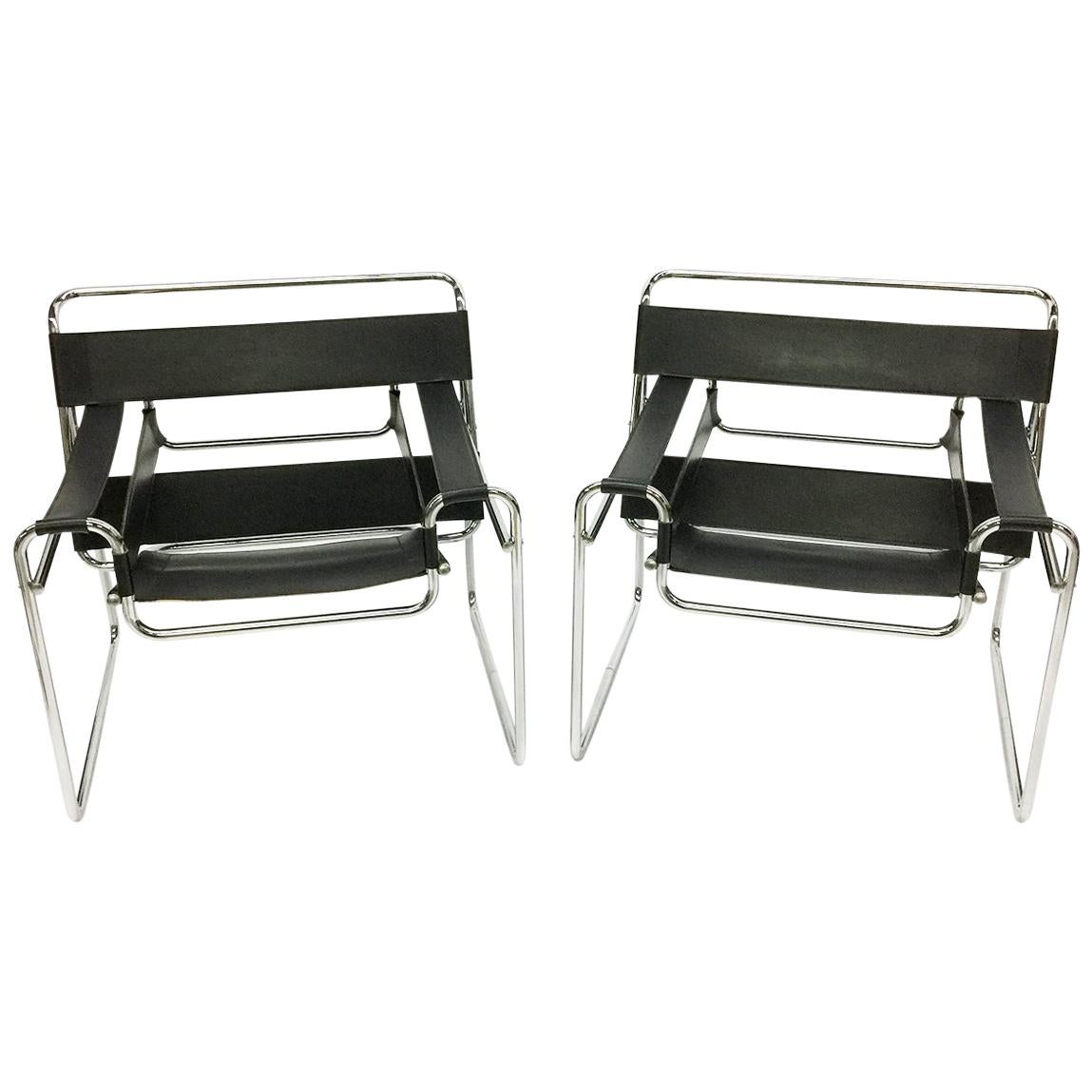 Pair of Vintage Marcel Breuer "Wassily" Chairs