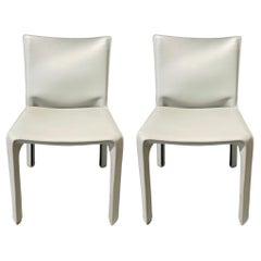 Pair of Vintage Mario Bellini Cab Dining Chairs by Cassina