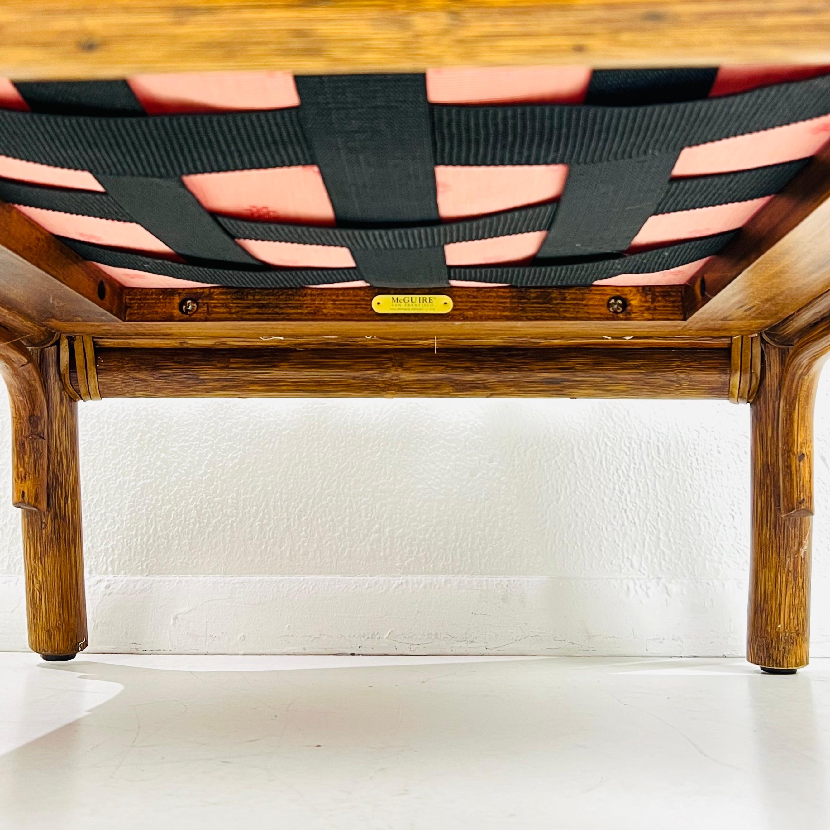 Late 20th Century Pair of Vintage McGuire Rattan Armchairs