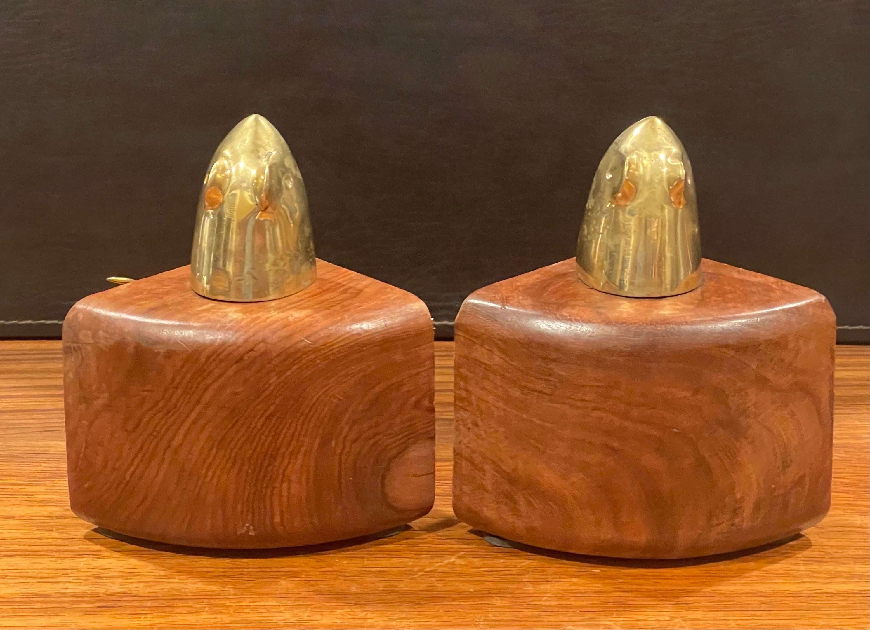 Brass Pair of Vintage MCM Mouse / Cheese Wedge Bookends For Sale