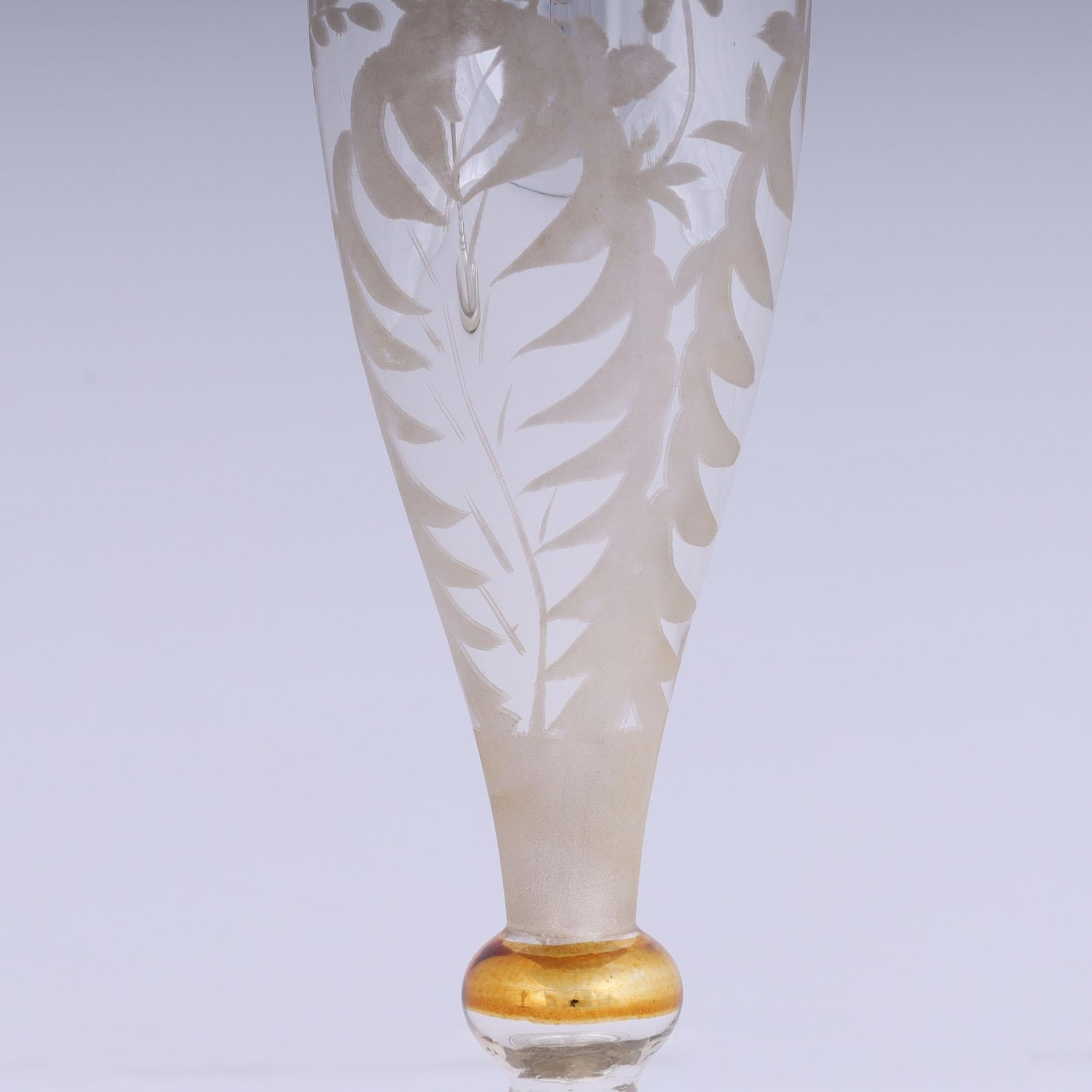 Paar Vintage-Quecksilberglas-Flöten- oder Champagnergläser aus Quecksilberglas (Kanadisch) im Angebot