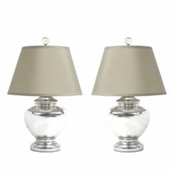 Pair of Vintage Mercury Glass Lamps