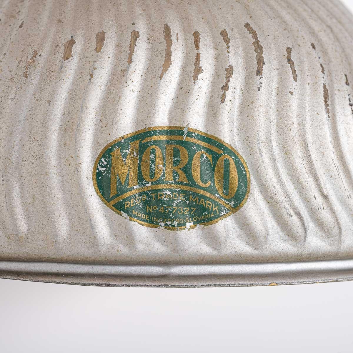 British Pair of Vintage Mercury Glass Pendant Lights with Aged Brass Fittings by MORCO For Sale