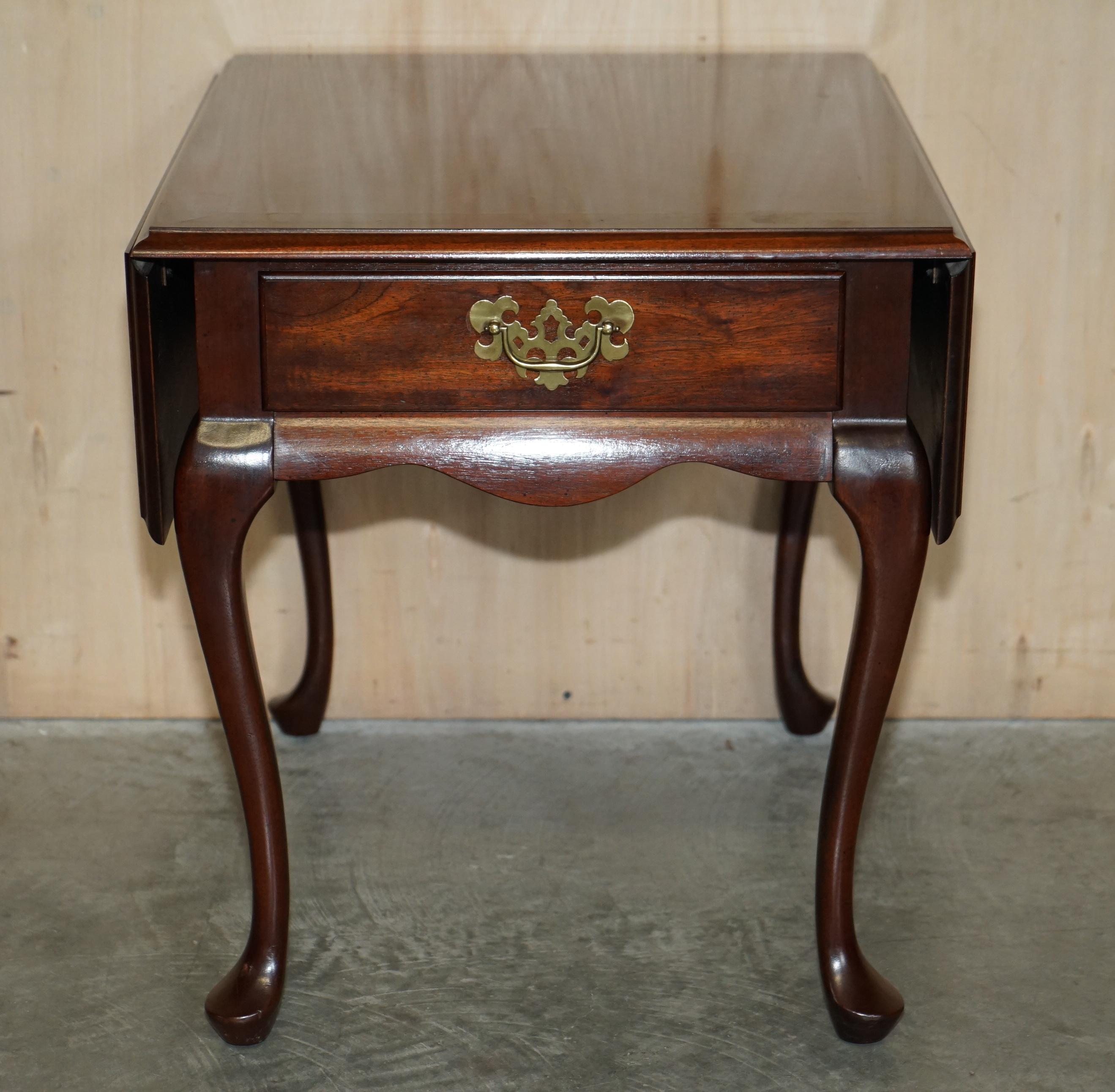 Victorian Pair of Vintage Mersaman Tables Pembroke Style Extending Side End Lamp Tables