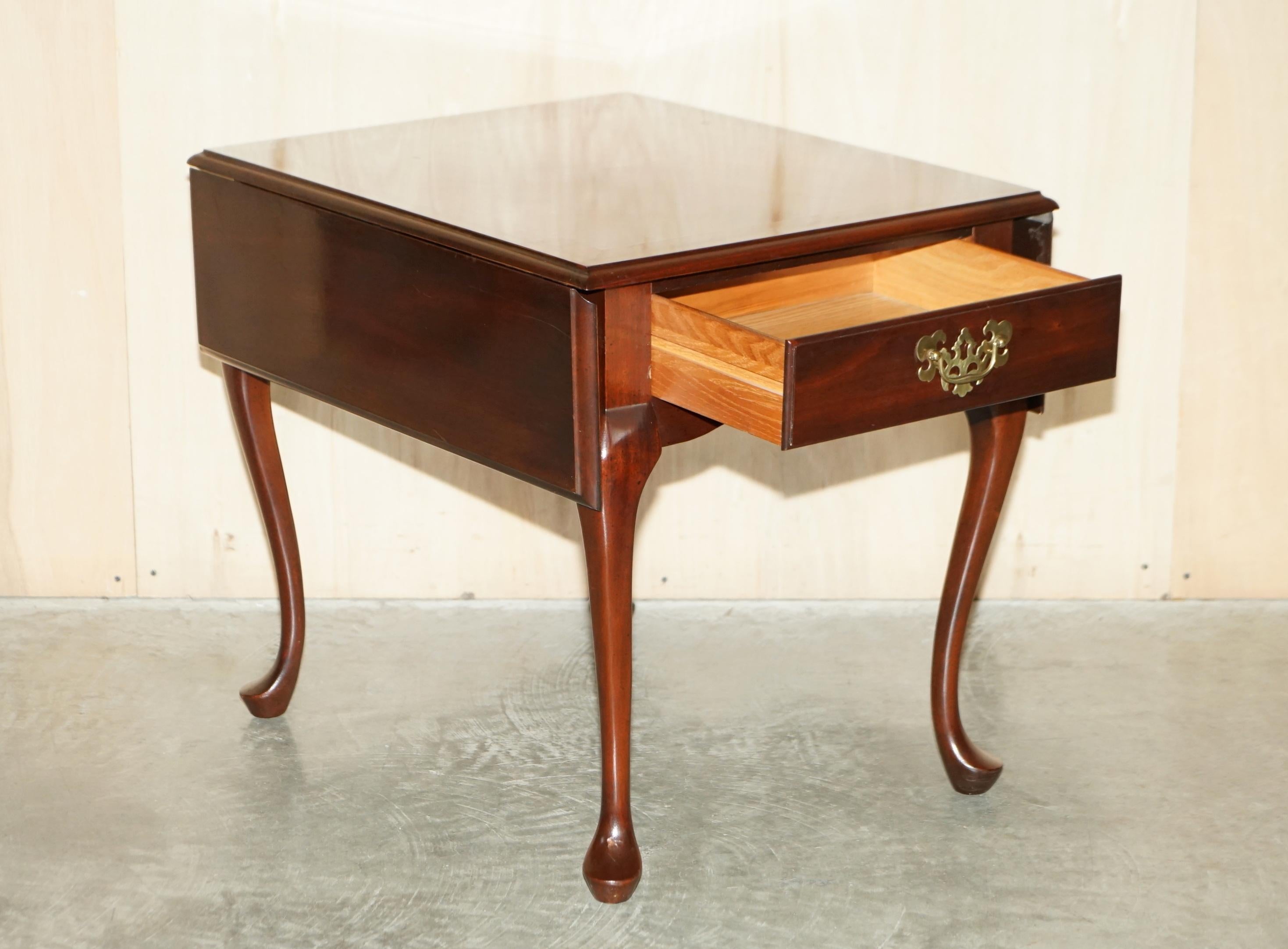 Pair of Vintage Mersaman Tables Pembroke Style Extending Side End Lamp Tables 24