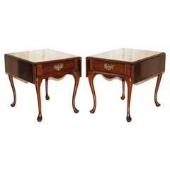 Pair of Vintage Mersaman Tables Pembroke Style Extending Side End Lamp Tables