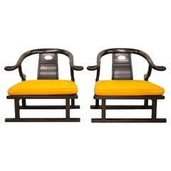 Pair of Vintage Michael Taylor for Baker 'Far East' Collection Lounge Chairs