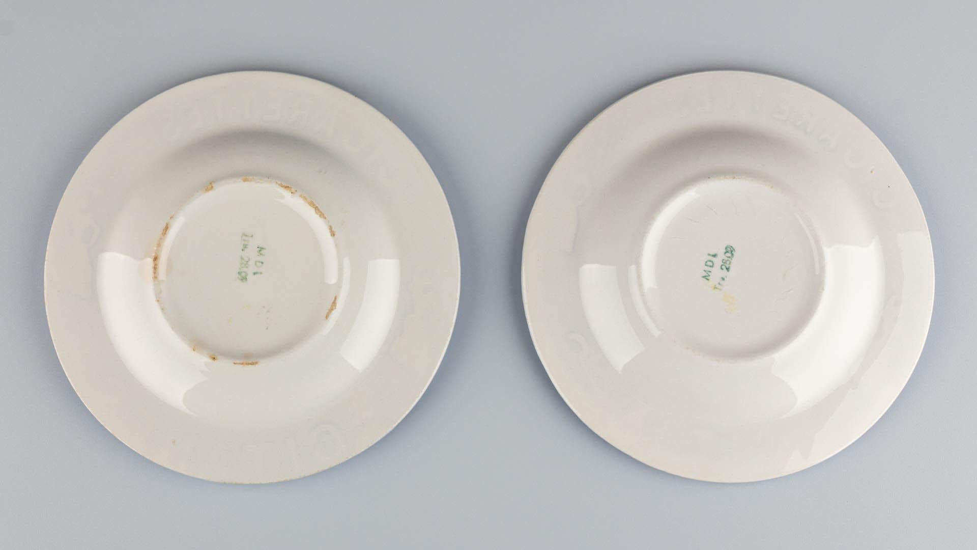 French Pair of Vintage Mid 20th Century Ashtrays 